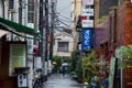 Tokyo, Japan, Asakusa Temple, Shop Street, Umbrella, Pole, Royalty Free Stock Photo